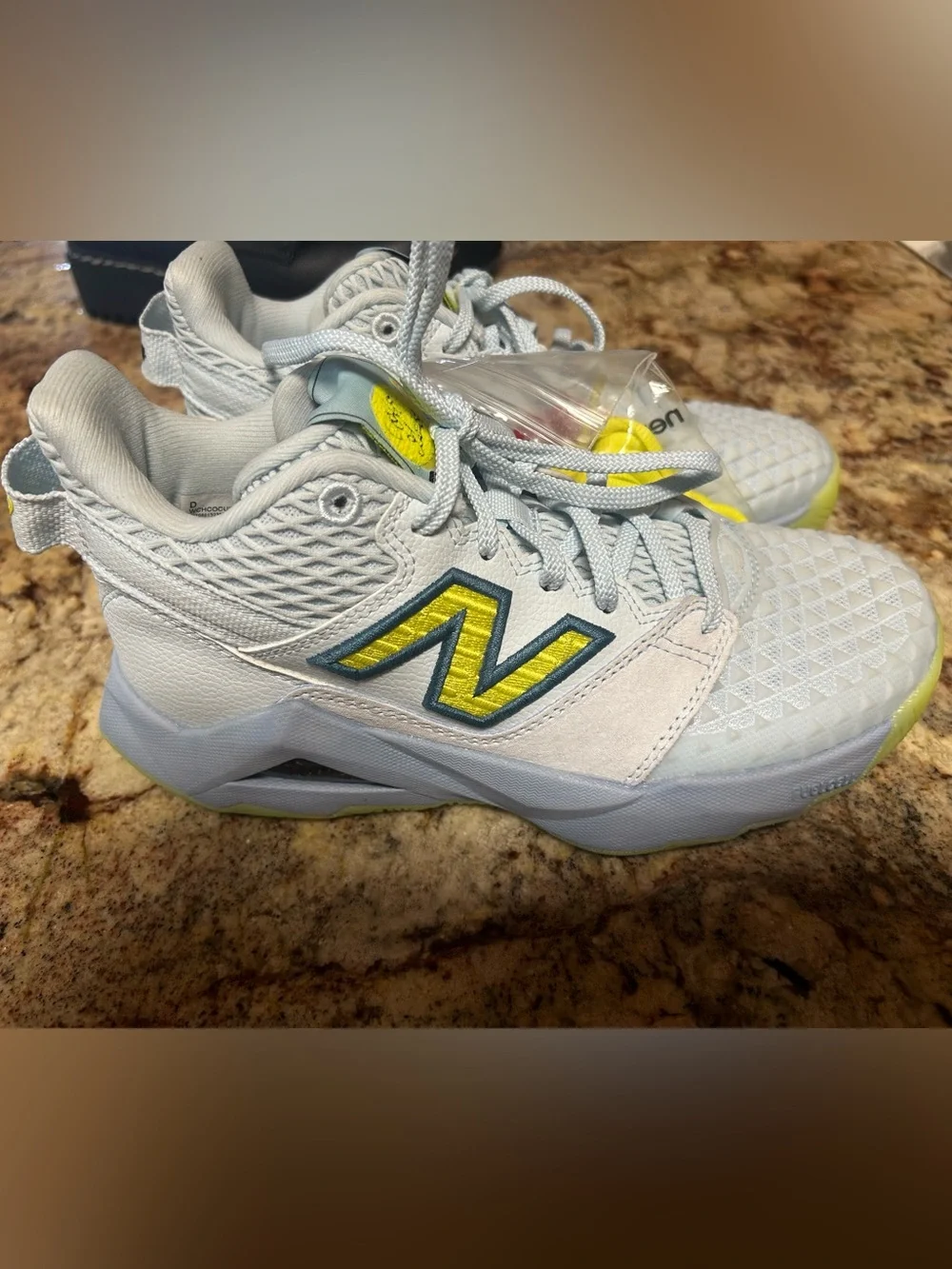 New RARE New Balance Women 6.5 Leather & Mesh Special Edit. Coco Guaff Sneakers